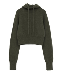 TW  CLANE SRT KNT HOODIE 短版針織連帽衫