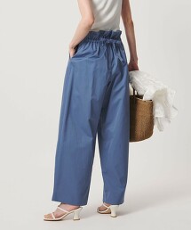 後抓摺綁結設計長褲