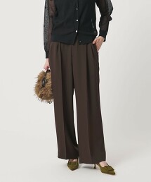 聚酯纖維雙打摺寬褲 ‐吸水速乾 抗靜電 涼感‐