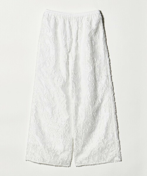 金絲剪織緹花直筒褲