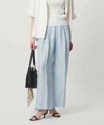 點點緞面2打摺寬褲 日本製