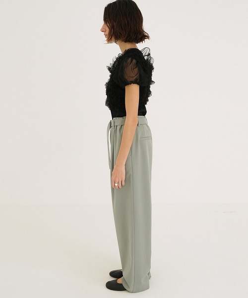 TW CLANE WAIST BELT DAD PANTS 腰帶寬褲｜CLANE｜UNITED ARROWS