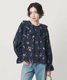 花朵印花罩衫  