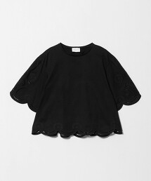 刺繡波浪邊T恤