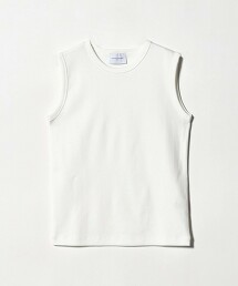 棉彈性針織無袖上衣 日本製