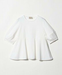 羅馬布蛋糕下擺短袖上衣 日本製