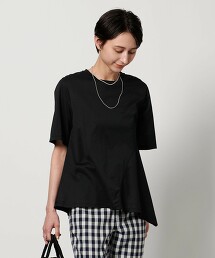 不規則下擺短袖上衣 日本製
