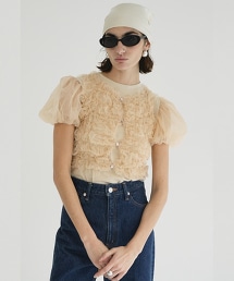TW CLANE TULLE LRD TOPS 薄紗背心層疊上衣
