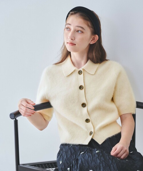FOX喀什米爾羊毛 短袖POLO針織