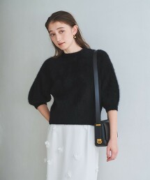 FOX喀什米爾羊毛 泡泡短袖針織