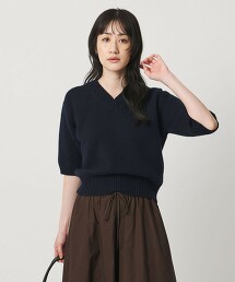 CA/W 短袖V領針織衫