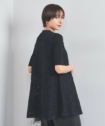 【期間限定價】編織刺繡無袖針織