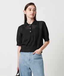 文字POLO針織上衣