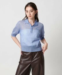 文字POLO針織上衣