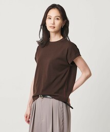 小高領法式袖縫盤針織