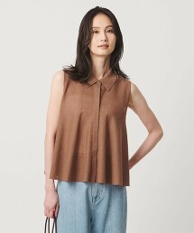 蛋糕下擺傘襬無袖針織衫