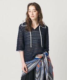 鳥眼撞色針織