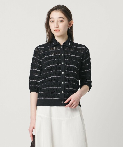 YTM 金絲針織POLO開襟衫 日本製