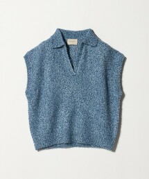 亮片開襟領POLO背心