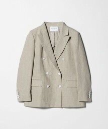 6釦亞麻西裝外套