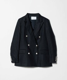 6釦亞麻西裝外套