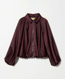 緞面分量感抓皺短外套