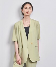 P/CU 無領 短袖 夾克 日本製