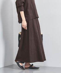 亞麻傘狀長裙