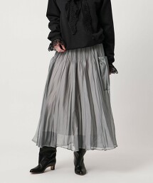 平織薄紗口袋長裙