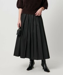 塔夫綢打摺金絲長裙