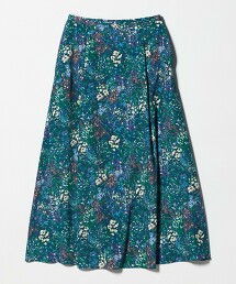 花朵印花長裙 日本製