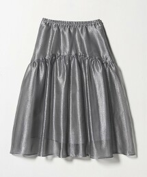 透視感光澤緹花長裙 日本製