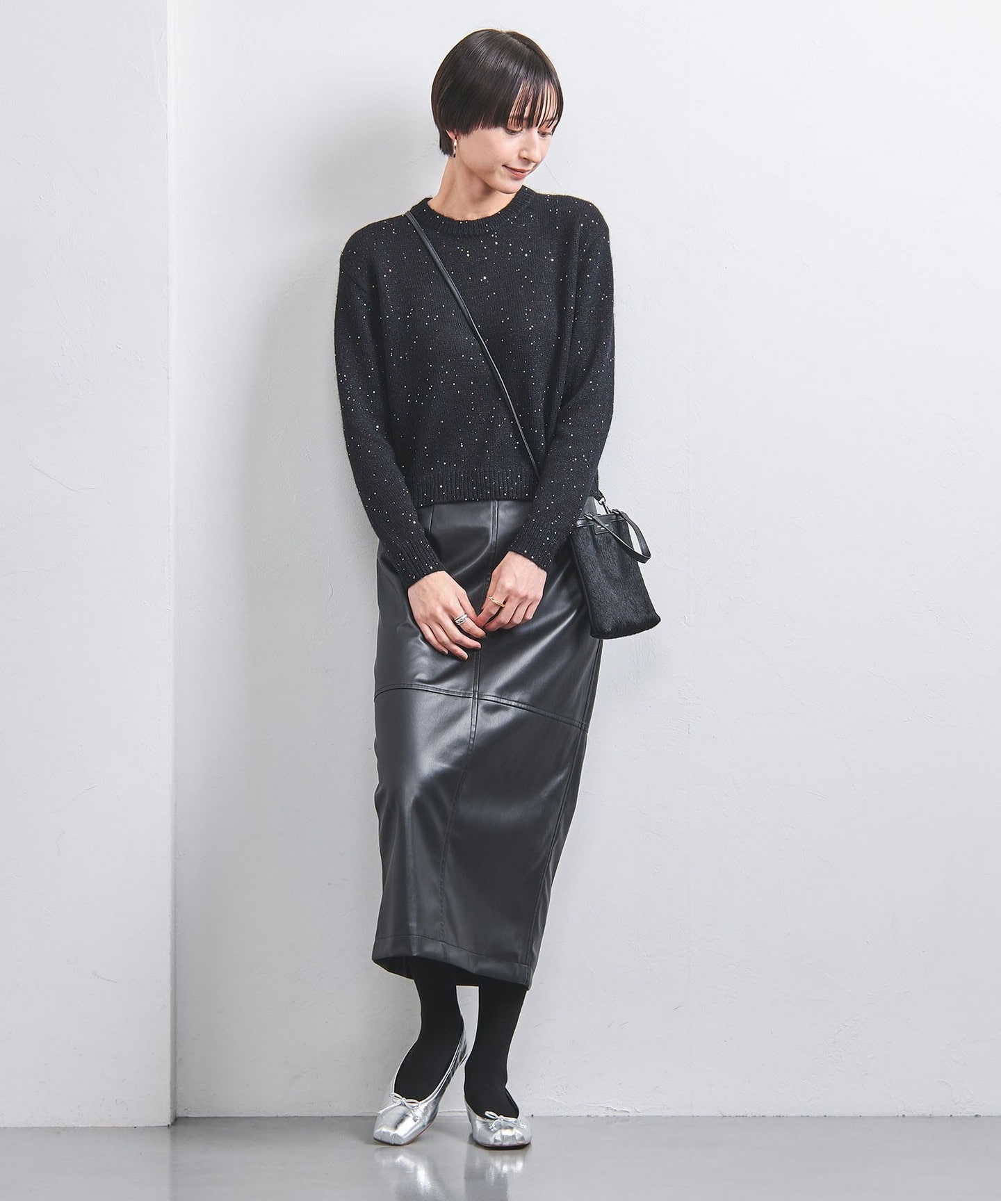 仿皮革窄長裙日本製｜outlet UNITED ARROWS｜UNITED ARROWS LTD. 官方