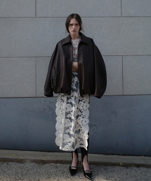 TW CLANE F/LTHR BLN JKT 仿皮氣球夾克