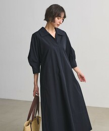 開襟領襯衫洋裝