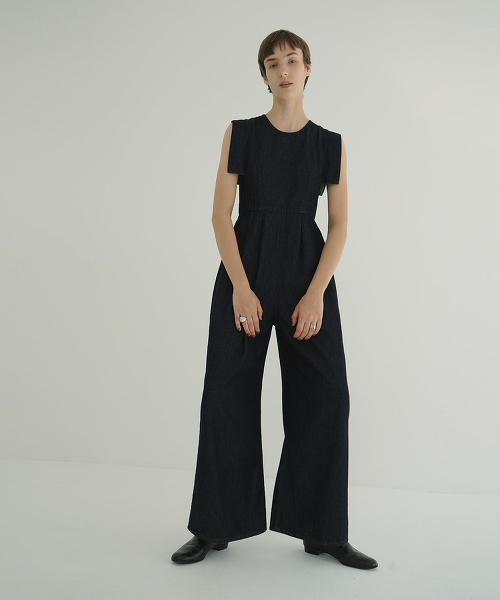 TW CLANE SQUARE SLEEVE DENIM ALL IN ONE