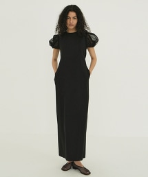 TW CLANE BACK SHEER ONEPIECE 後背挖空長洋裝