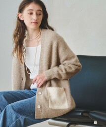 FOX喀什米爾羊毛 亮片中長版開襟衫