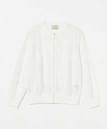 薄紗刺繡開襟衫
