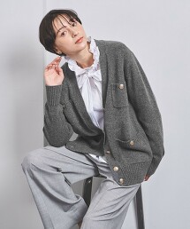 羊毛 喀什米爾羊毛 4口袋開襟外套
