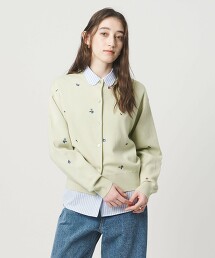 花朵刺繡開襟衫