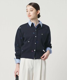 花朵刺繡開襟衫