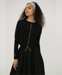 TW CLANE BICOL SHEER CARDIGAN 雙色透膚開襟衫