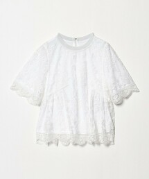 ＜MUVEIL＞花朵蕾絲T恤