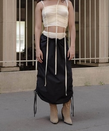 TW BASERANGE Pictorial Strap Skirt 抽繩裙