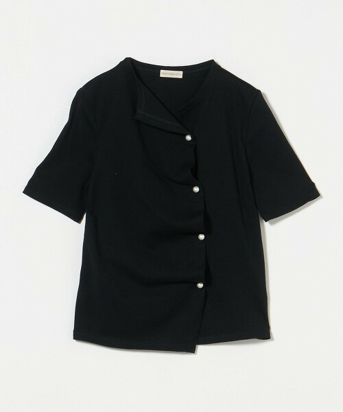 ＜PROTAGONISTA＞仿珍珠鈕扣T恤 日本製