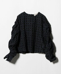 ＜Masaco Teranishi＞格紋緹花罩衫 日本製