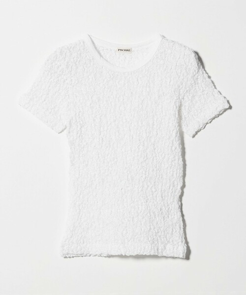 ＜INSCRIRE＞蕾絲合身T恤 日本製