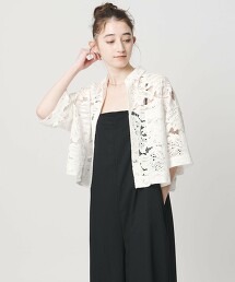 ＜SACRA＞蕾絲襯衫