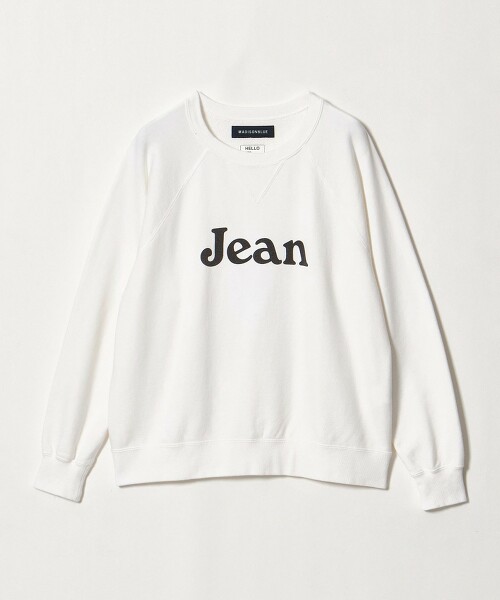 ＜MADISONBLUE＞JEAN 圓領衛衣 WHITE 日本製